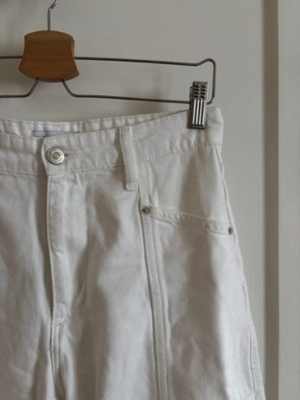 White Barrell Cargo Denim Jeans - Picture 2 of 7